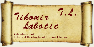 Tihomir Labotić vizit kartica